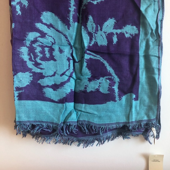 BNWT PURPLE AND TURQUOISE PASHMINA - Picture 4 of 11